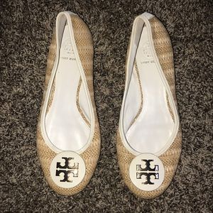 tory burch woven flats